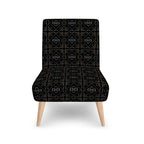 Black Geometric Bit Motif Chair