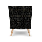 Black Geometric Bit Motif Chair