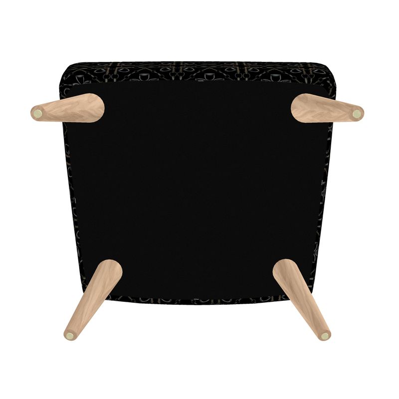 Black Geometric Bit Motif Chair