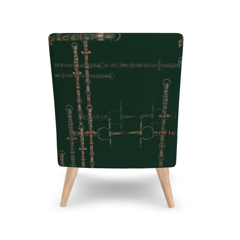 Hunter Green Bit Motif Chair