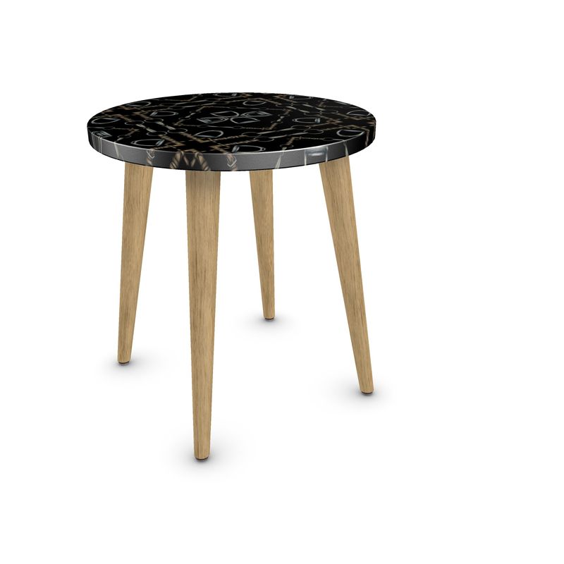Geometric Equestrian Round Bit Motif Side Table Main image