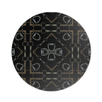 Geometric Equestrian Round Bit Motif Side Table