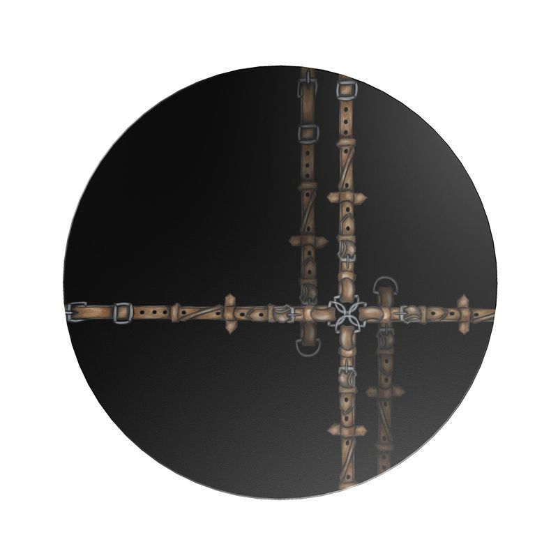 Round Equestrian Bit Motif Side Table Secondary image