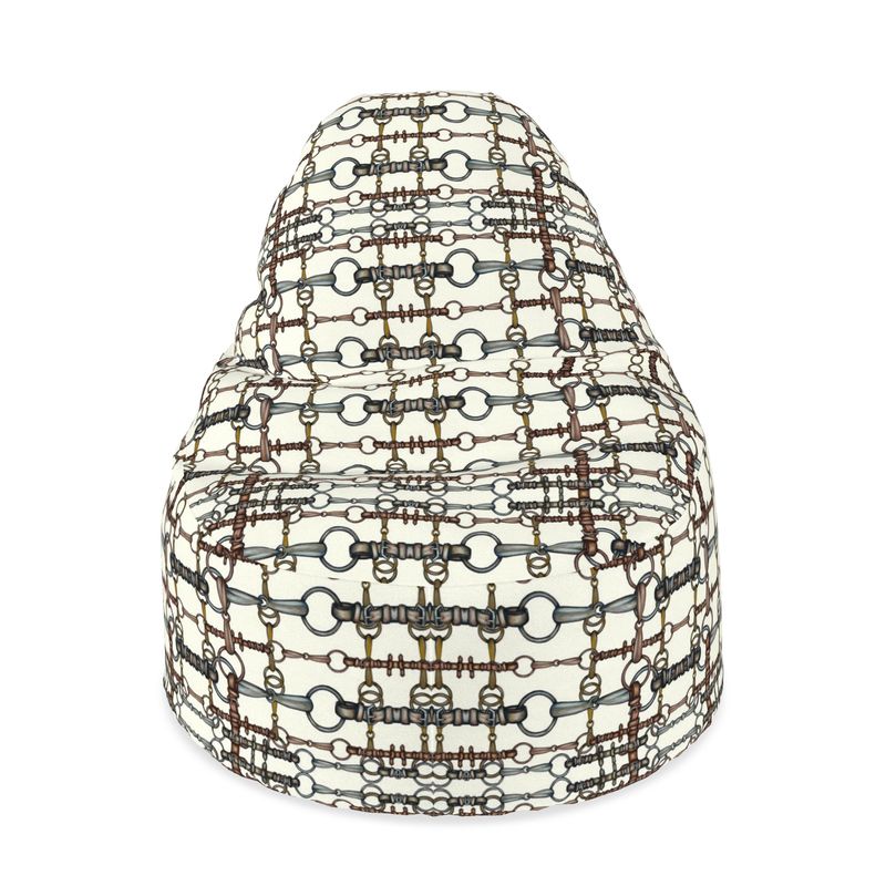 Ivory Bit Motif Bean Bag Chair Secondary image