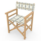 Ivory Bit Grid Directors Chair