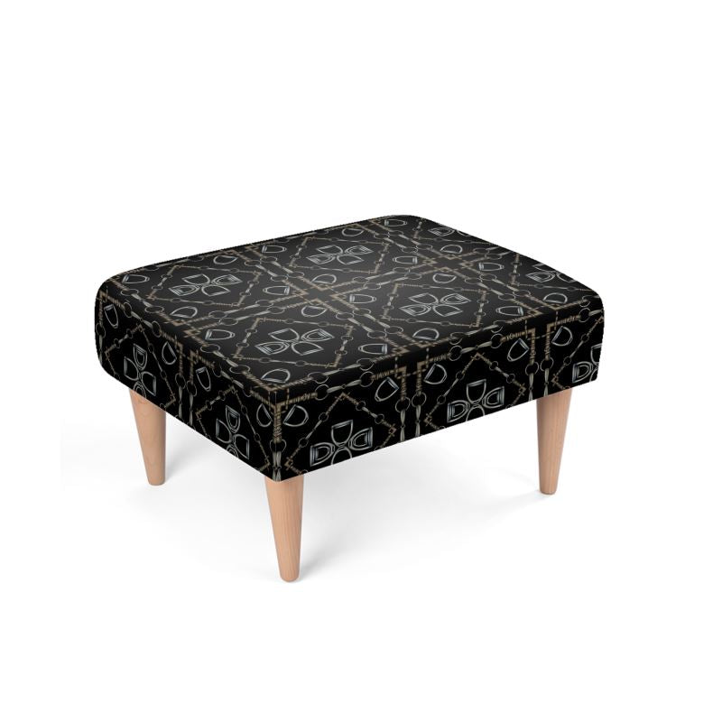 Geometric Equestrial Style Foot Stool