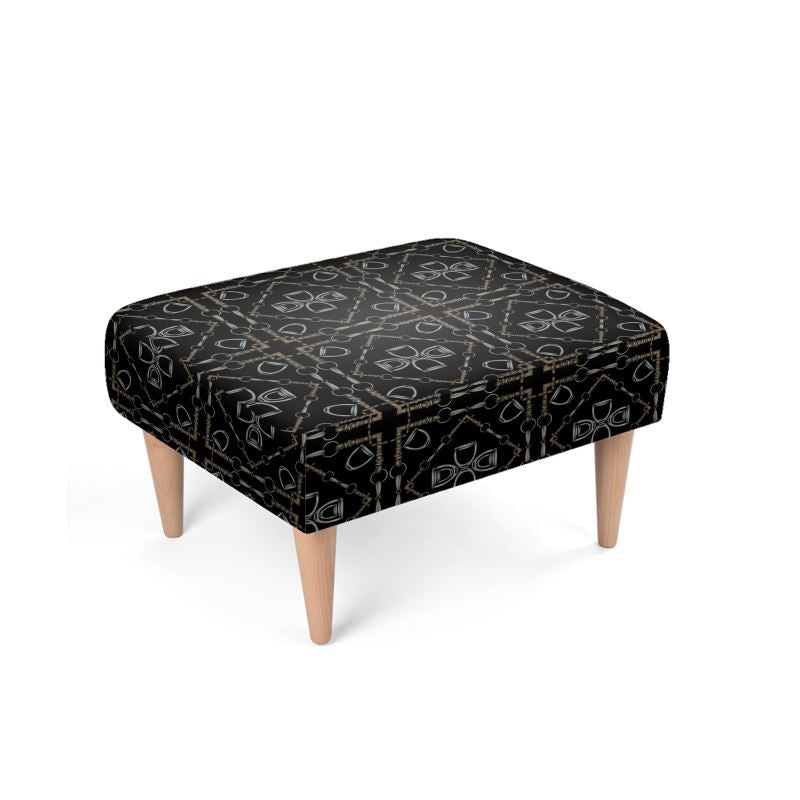 Geometric Equestrial Style Foot Stool Secondary image