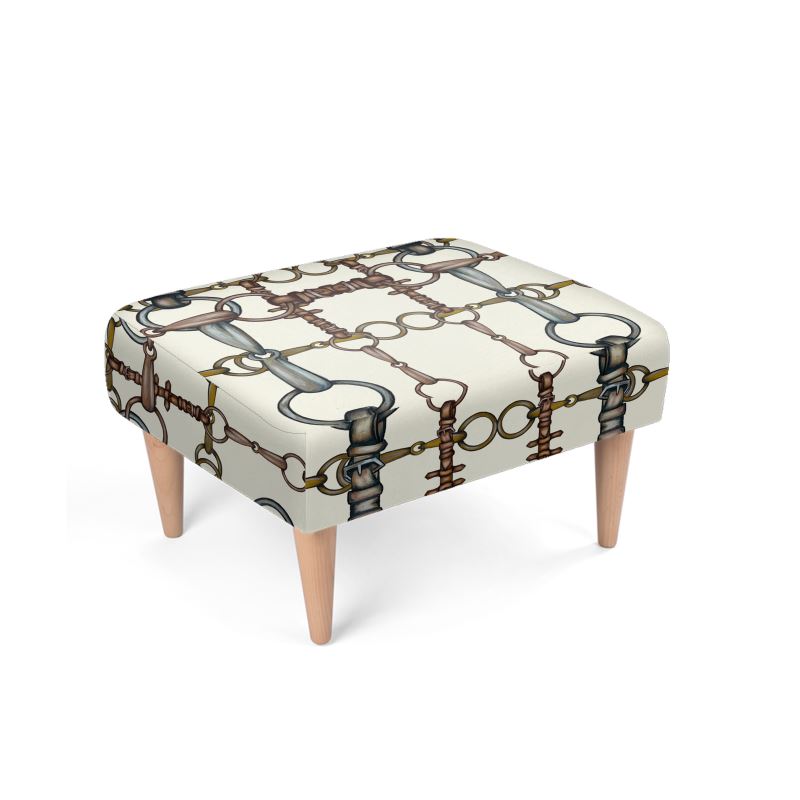 Ivory Snaffle Bit Equestrian Footstool