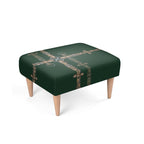 Hunter Green Bit Motif Foot Stool