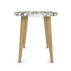 Ivory Chaos Bit Motif Round Side table