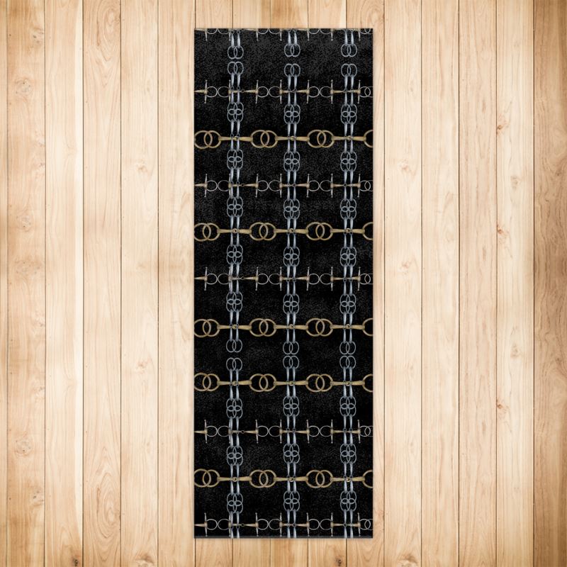 Black Bit Motif Runner 6x2ft Main image