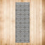 Grey Geometric Bit Motif Runner Rug 6x2ft