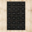 Large Black Geometric Bit Box Rug 4x5ft