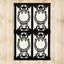Large Horse Shoe Motif Area Rug 4x6.5ft