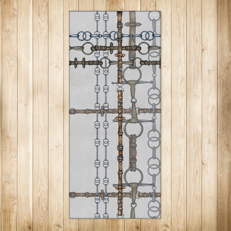 Light Gray Chaos Bit Rug 4x9.5 Main image