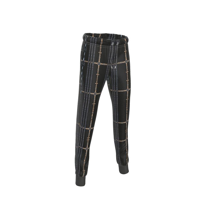 Black Equestrian Bit Pattern Joggers Main image
