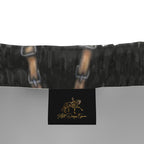 Black Equestrian Bit Pattern Joggers