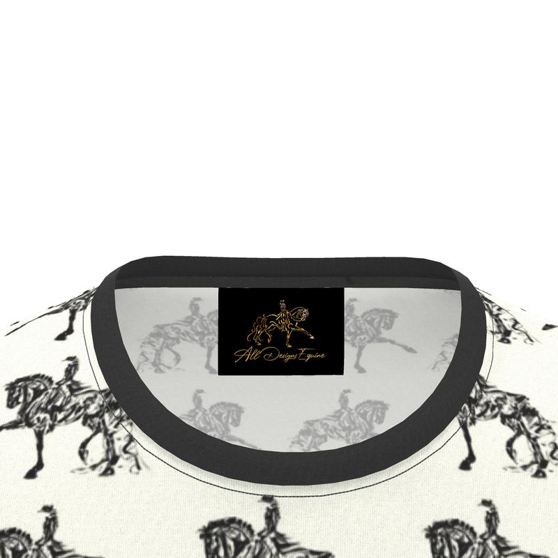 Ivory Piaffe Dressage Horse Motif T Shirt