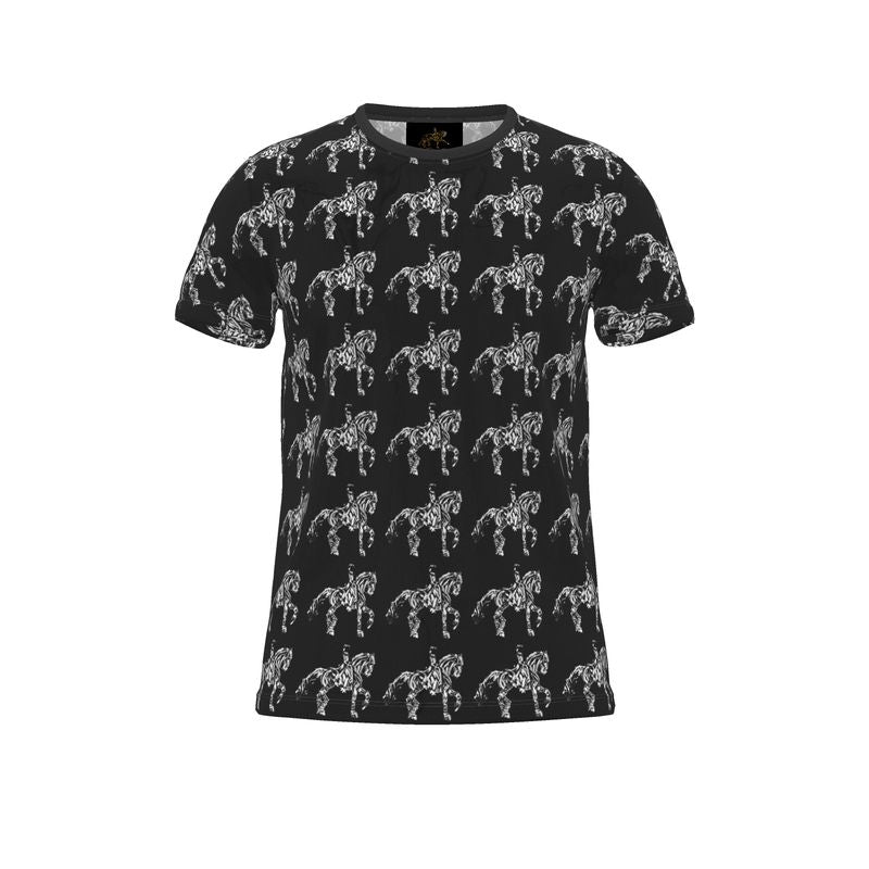 Black Dressage Horse Motif T Shirt Main image