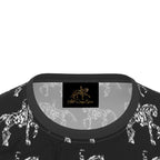 Black Dressage Horse Motif T Shirt