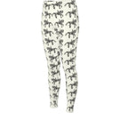 Ivory Dressage Horse Motif High Waisted Leggings