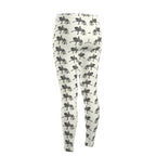 Ivory Piaffe Dressage Horse Motif High Waisted Leggings