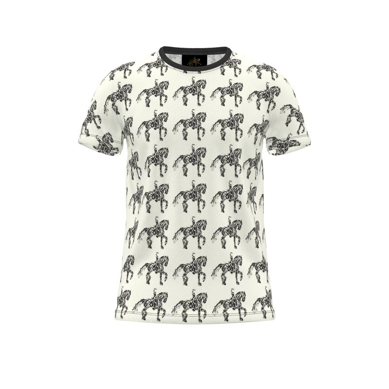 Ivory Dressage Horse Motif T Shirt Main image