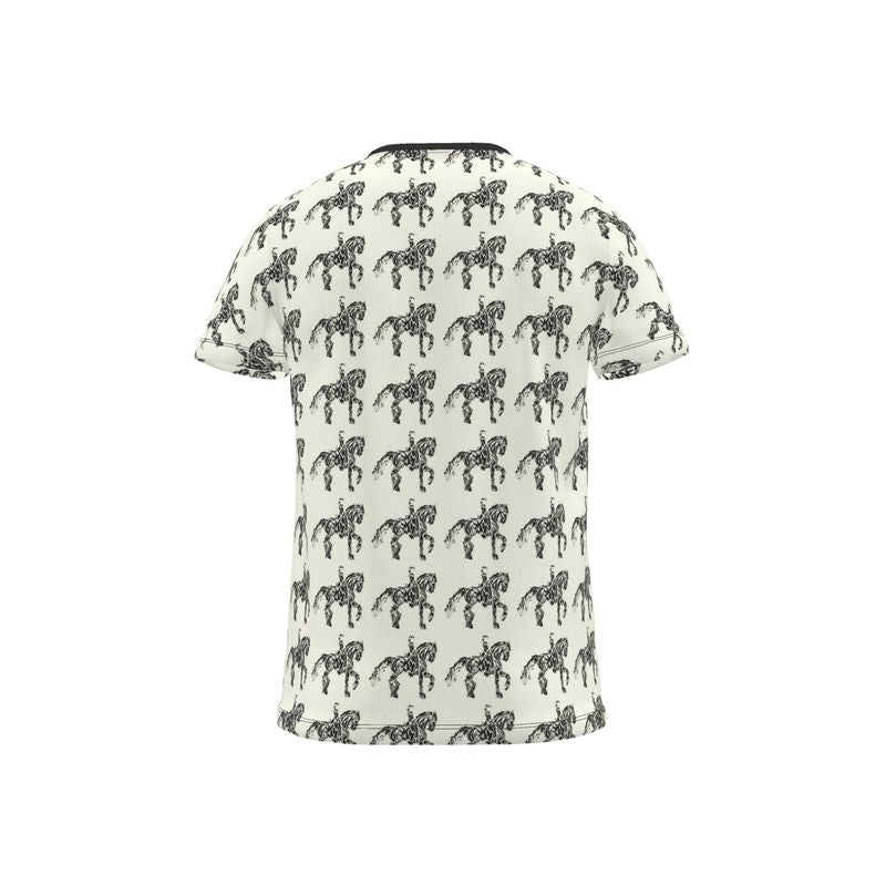 Ivory Dressage Horse Motif T Shirt Secondary image