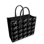 Black and White Dressage Horse Motif Shopper Bag