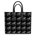 Black and White Dressage Horse Motif Shopper Bag