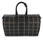 Black Bit Motif Duffle Bag
