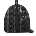 Black Bit Motif Duffle Bag