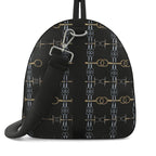 Black Bit Motif Duffle Bag