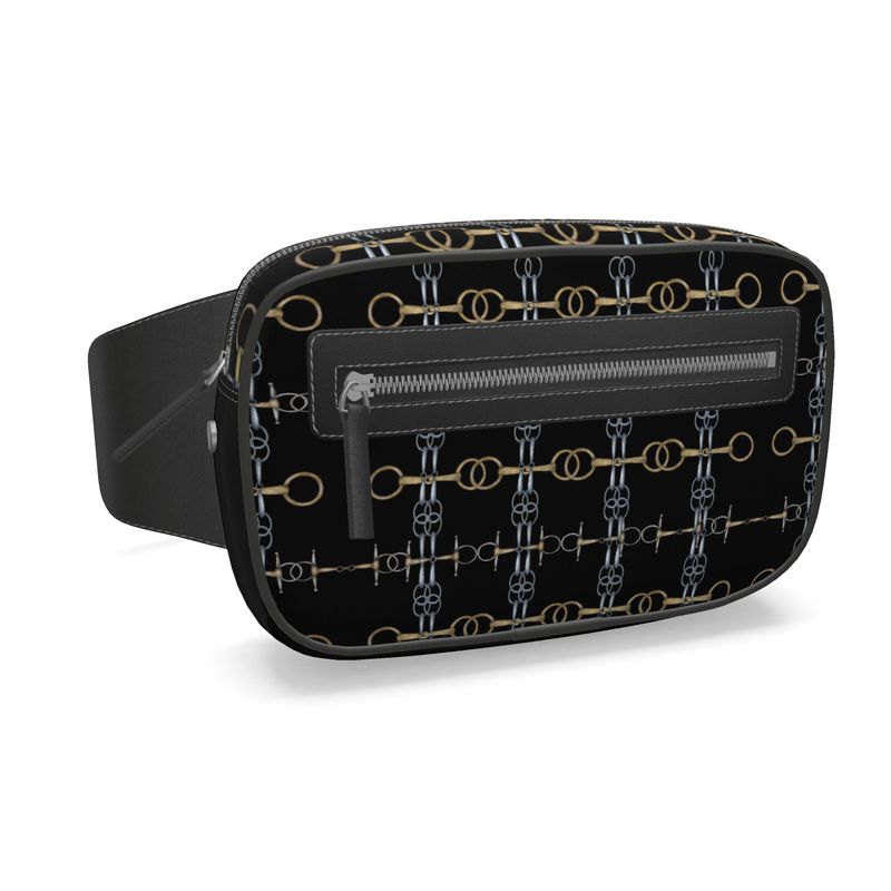 Black Bit Motif Belt Bag Main image