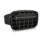 Black Bit Motif Belt Bag
