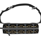 Black Bit Motif Belt Bag