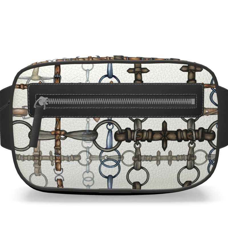Ivory Chaos Bit Leather Belt Bag