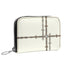 Ivory Minimalistic Equestrian Bit Leather Zip Purse