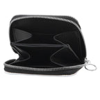 Ivory Minimalistic Equestrian Bit Leather Zip Purse
