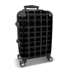 Black Equestrian Bit Patterned Suitcase