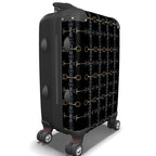 Black Equestrian Bit Patterned Suitcase