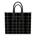 Black and Gold Bit Shopper Bag