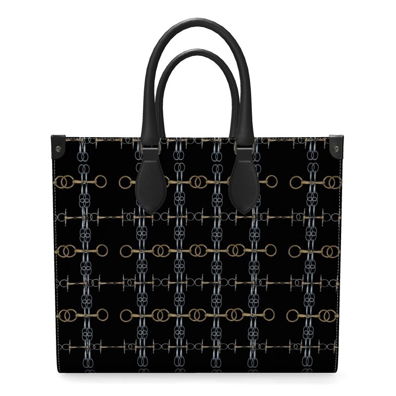 Black and Gold Bit Shopper Bag