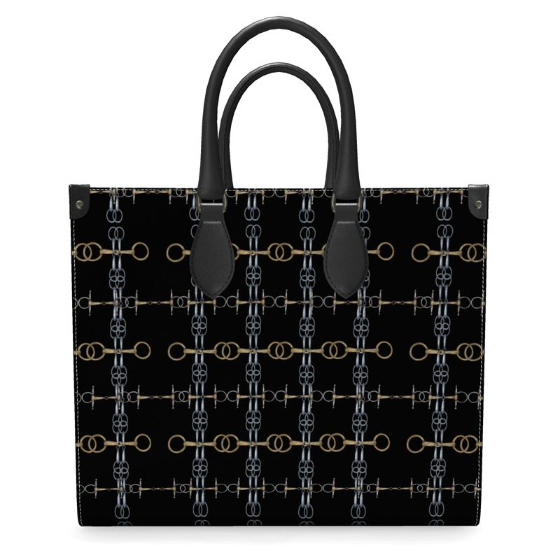 Black and Gold Bit Shopper Bag