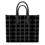 Black and Gold Bit Shopper Bag
