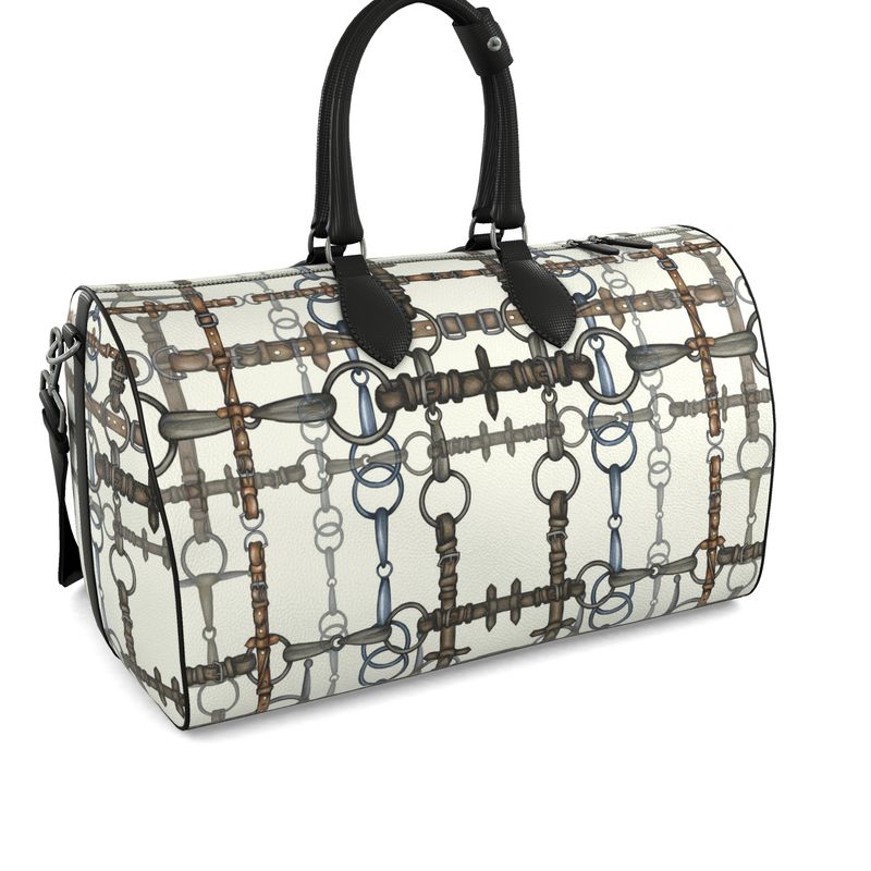 Large Ivory Chaos Bit Pattern Duffle Bag