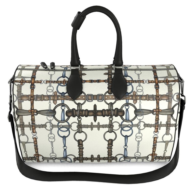 Large Ivory Chaos Bit Pattern Duffle Bag