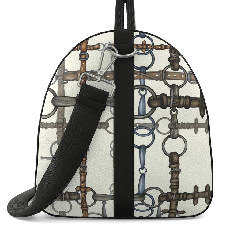 Large Ivory Chaos Bit Pattern Duffle Bag