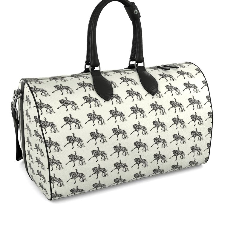 Large Ivory Piaffe Dressage Horse Motif Duffle Bag Main image