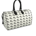Large Ivory Piaffe Dressage Horse Motif Duffle Bag